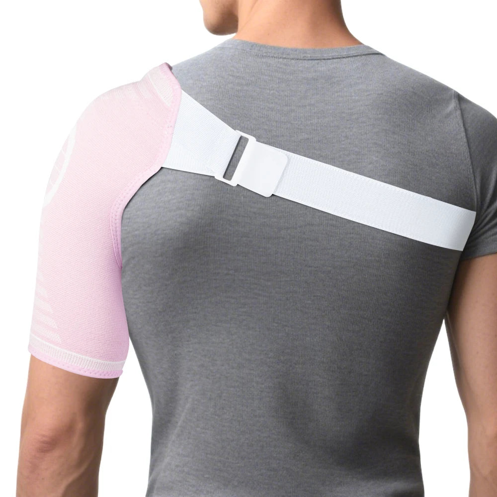 Adjustable Compression Shoulder Brace Sleeve For Sports And Fitness Pain Relief Breathable Lycra Material