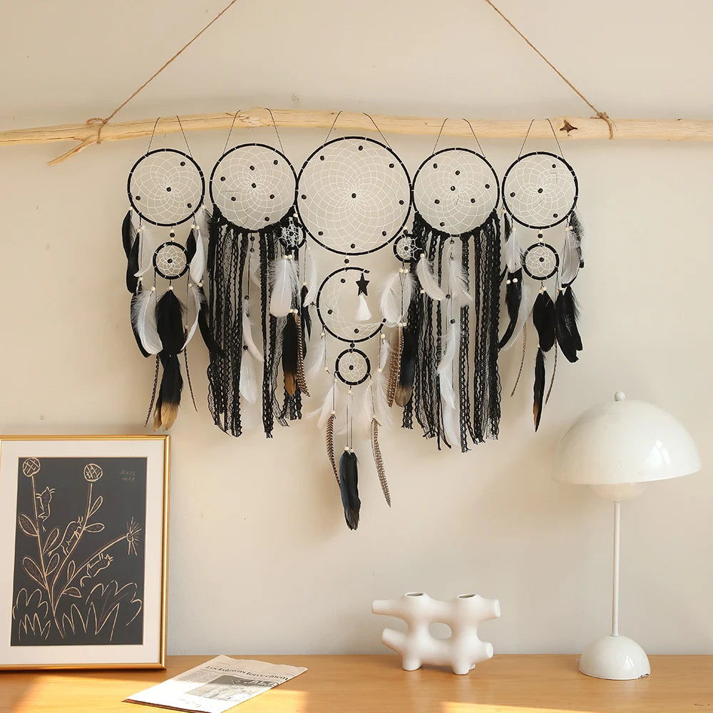 Bohemian Dreamcatcher Set Five Pcs Large Wall Hangings