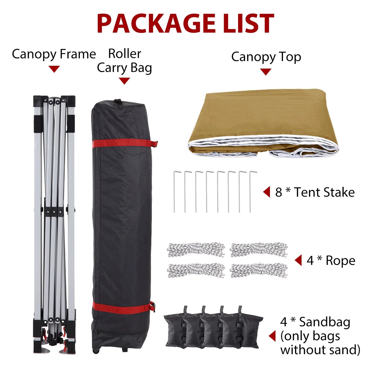 10x10ft Center Locking Canopy Tent Shelter Height Adjustable Legs Waterproof UV