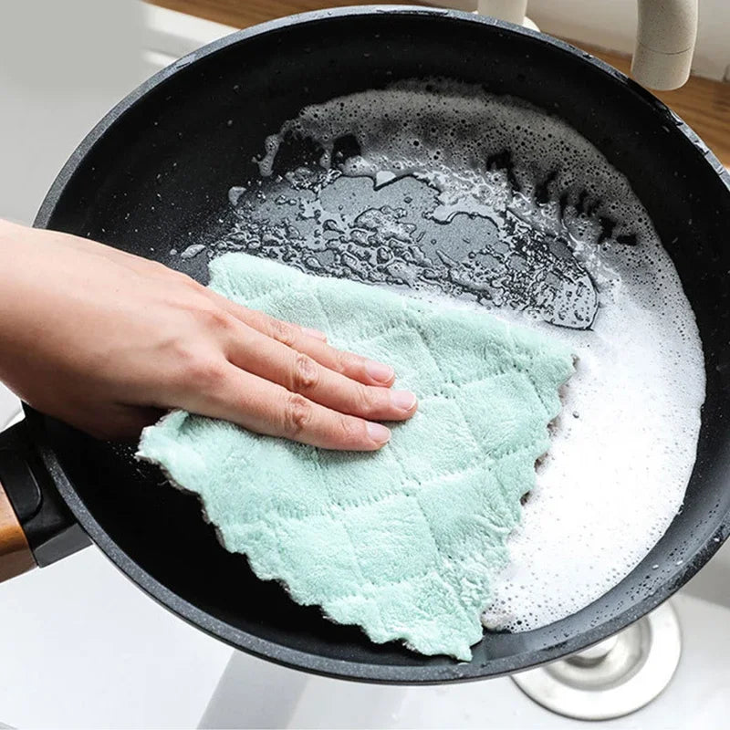Microfiber Dishwashing Cloths For Kitchen Cleaning Absorbent Nonstick