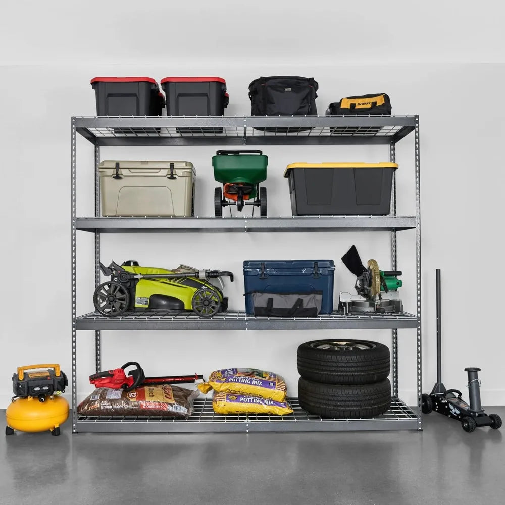 SafeRacks Garage Shelving System 3 Tier Industrial Steel 500 Lbs Per Shelf