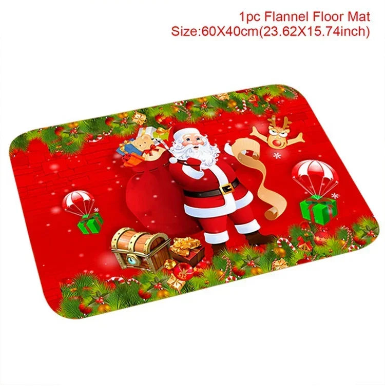 Christmas Door Mat Santa Claus Outdoor Decor For Home Merry Christmas 2025 Xmas