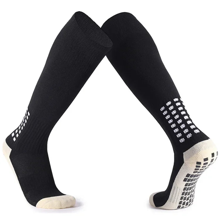 Long Football Socks With Silicone Suction Cup Grip Anti Slip