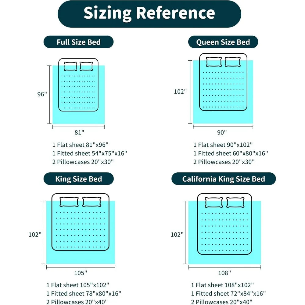 LBRO2M 100 Percent Cotton 1200 Thread Count King Size Sheet Set Deep Pocket