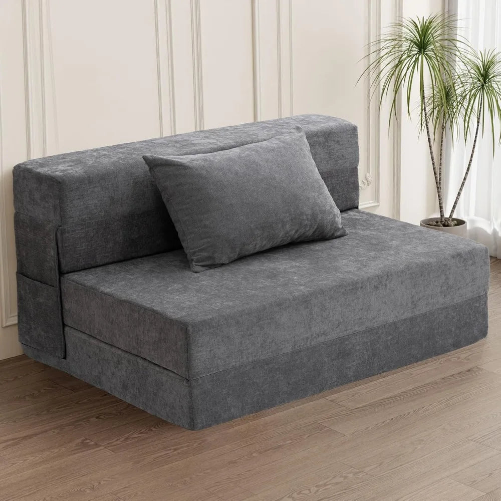Sofa Bed Convertible Sleeper Chair Pillow Fold Out Couch