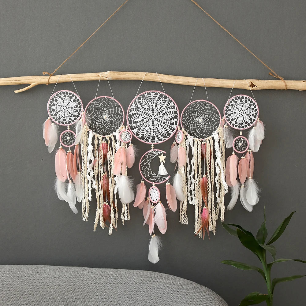 Bohemian Dreamcatcher Set Five Pcs Large Wall Hangings