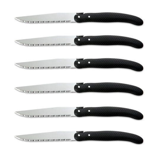 KitchenTrend 6 Piece Knife Set VG10 Core Includes Steak Knives Fruit Peeler