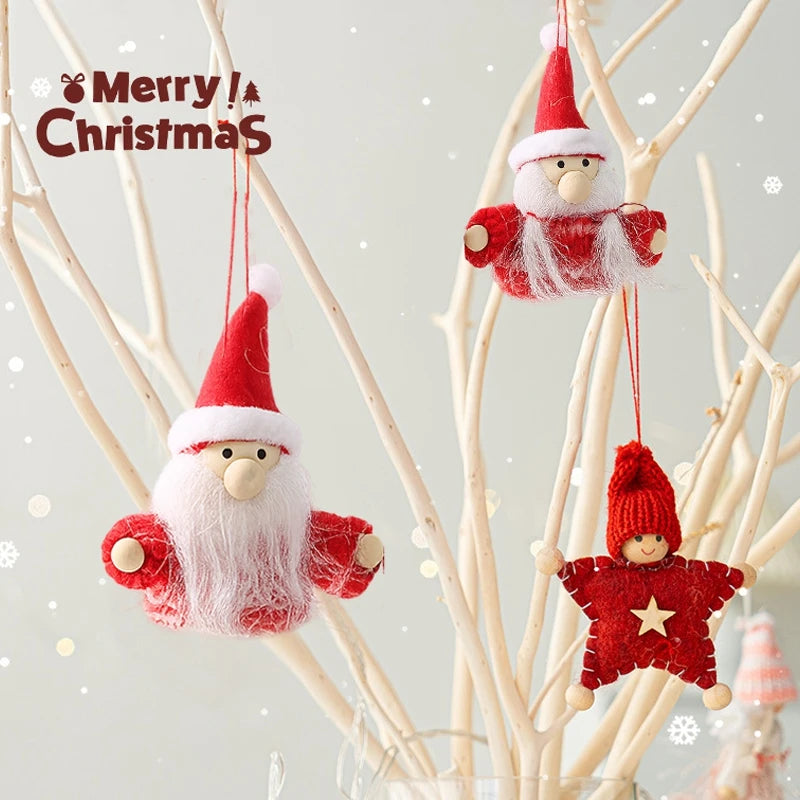 Santa Claus Christmas Tree Ornament Hanging Pendant Doll 2025 Festive Home Decor