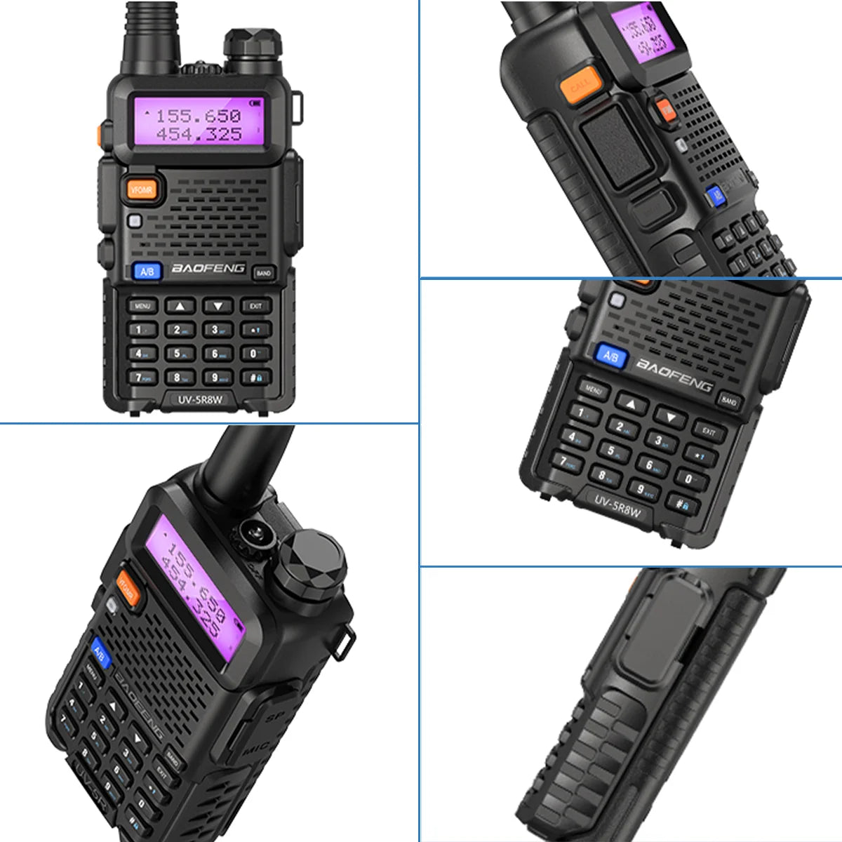 Baofeng UV5R 8W Dual Band Walkie Talkie VHF UHF 1800mAh Battery