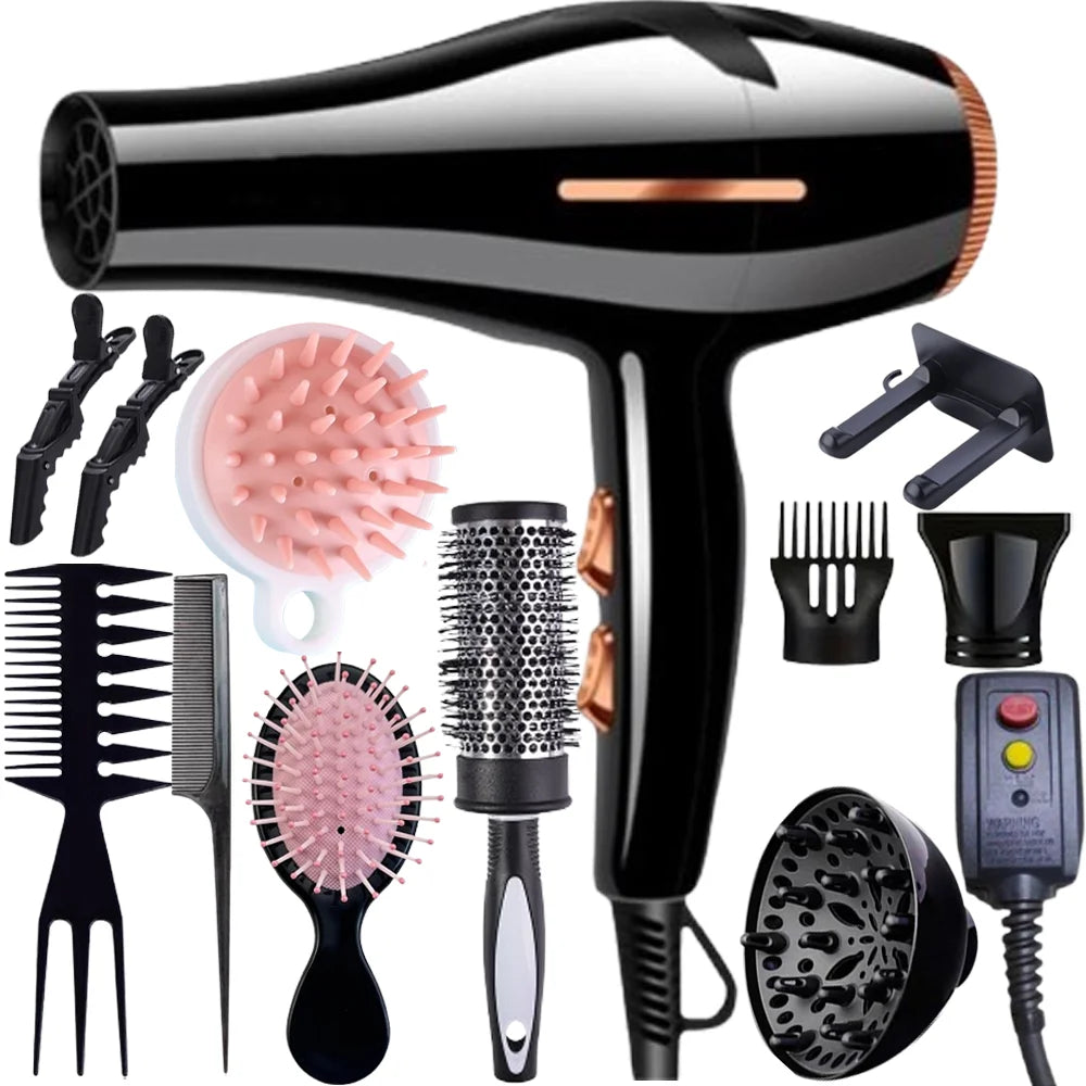 Morfone 12 In 1 Hair Dryer With Accessories Kit Including Combs And Clips