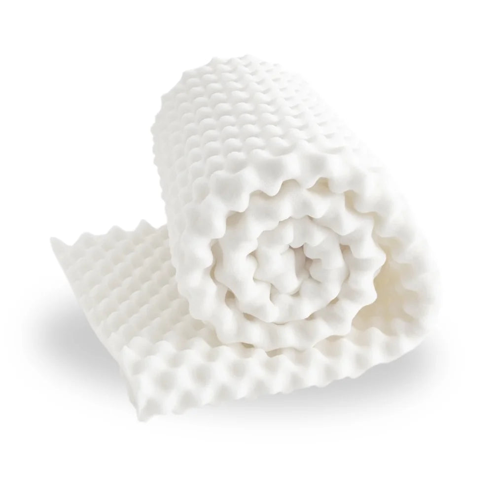 Twin Convoluted Foam Mattress Topper With Cooling Technology For Pressure Relief