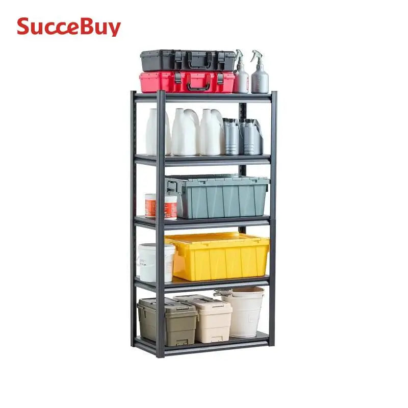 VEVOR Five Tier Garage Storage Shelves 2000 Pounds Adjustable Metal Rack