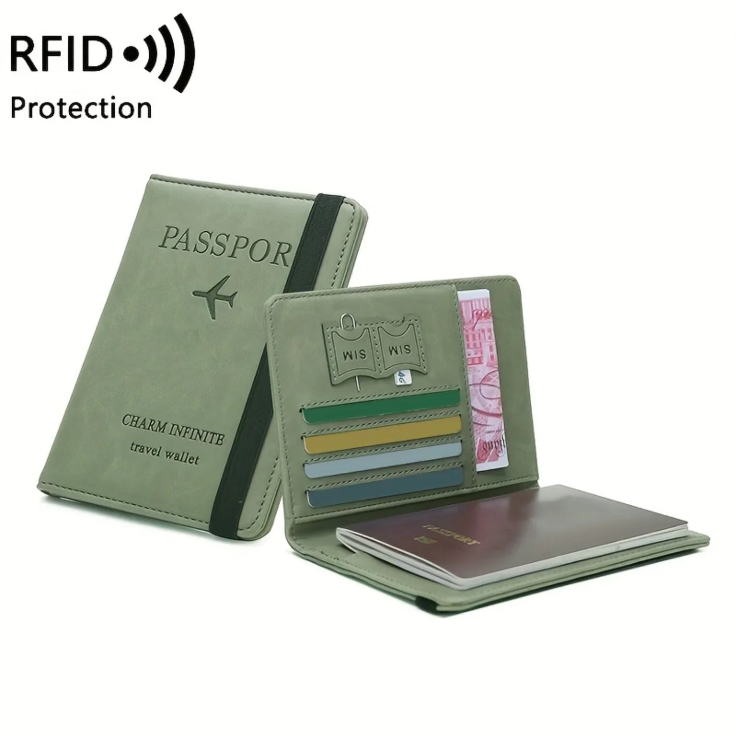 RFID Anti Theft Multi Card Passport Bag Travel Document Holder