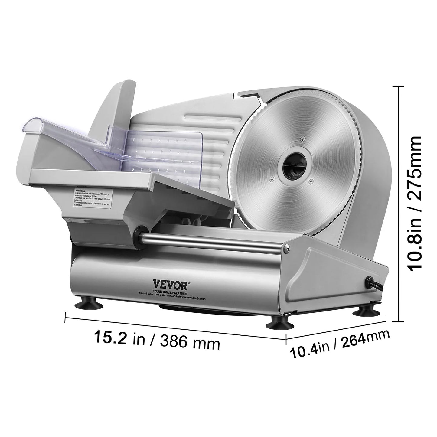 SucceBuy Meat Slicer 180W Electric Deli Slicer With SUS420 Blade Guard