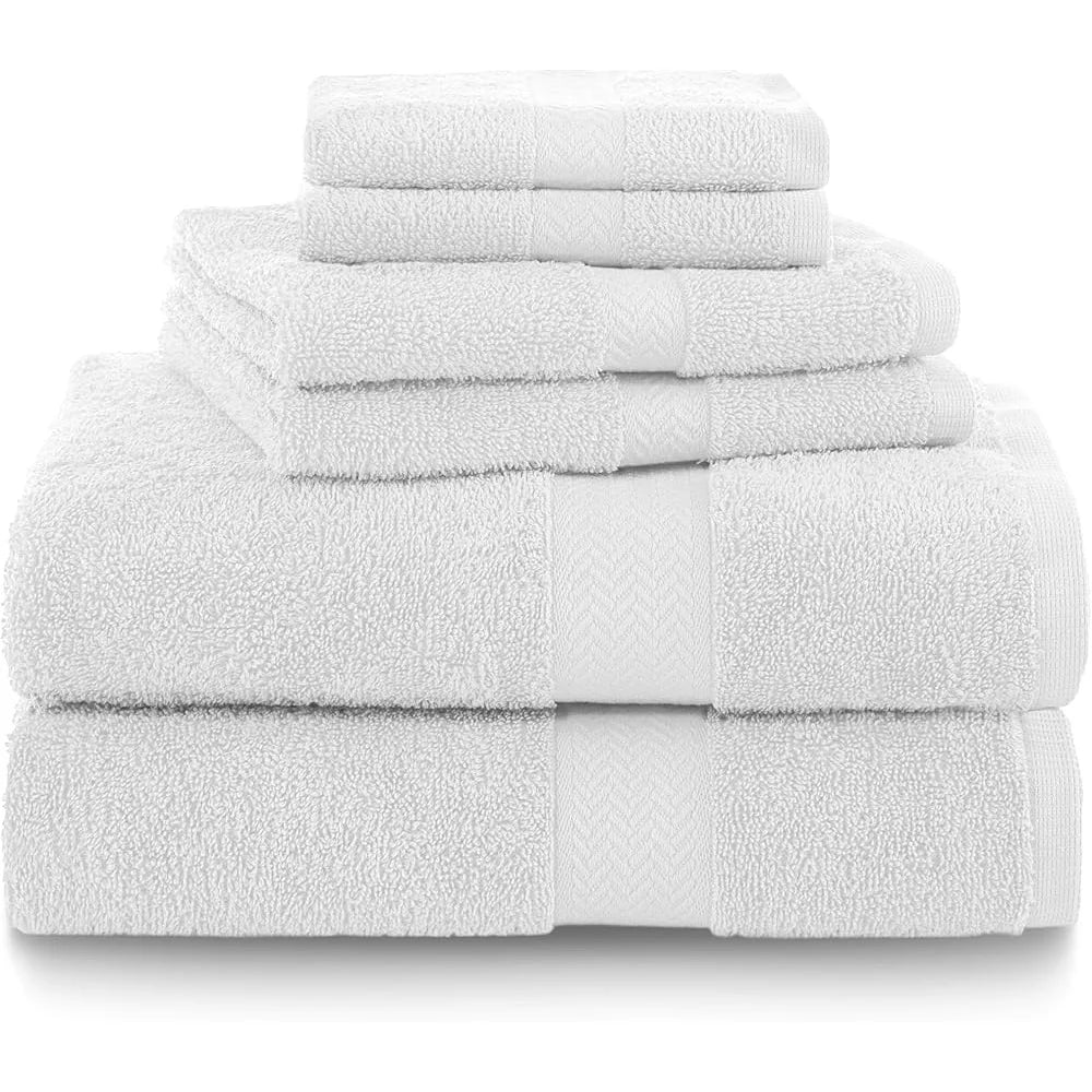 Six Piece Luxury Cotton Towel Set Quick Dry Towels Home