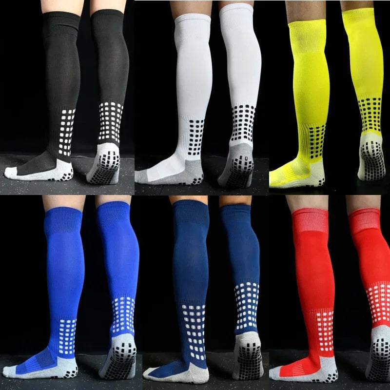 Long Football Socks With Silicone Suction Cup Grip Anti Slip