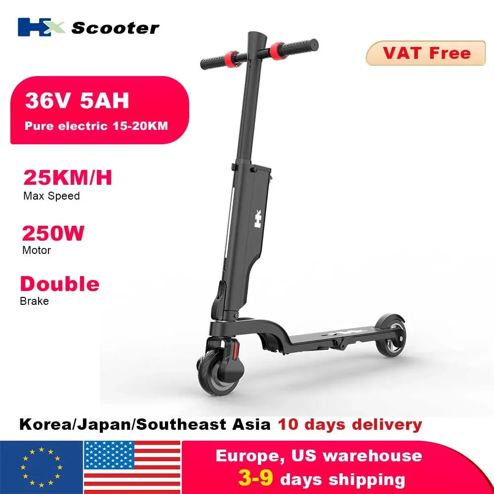 HX Foldable Electric Scooter 350W 25 Kmh 36V For Adults 5.5 Inch