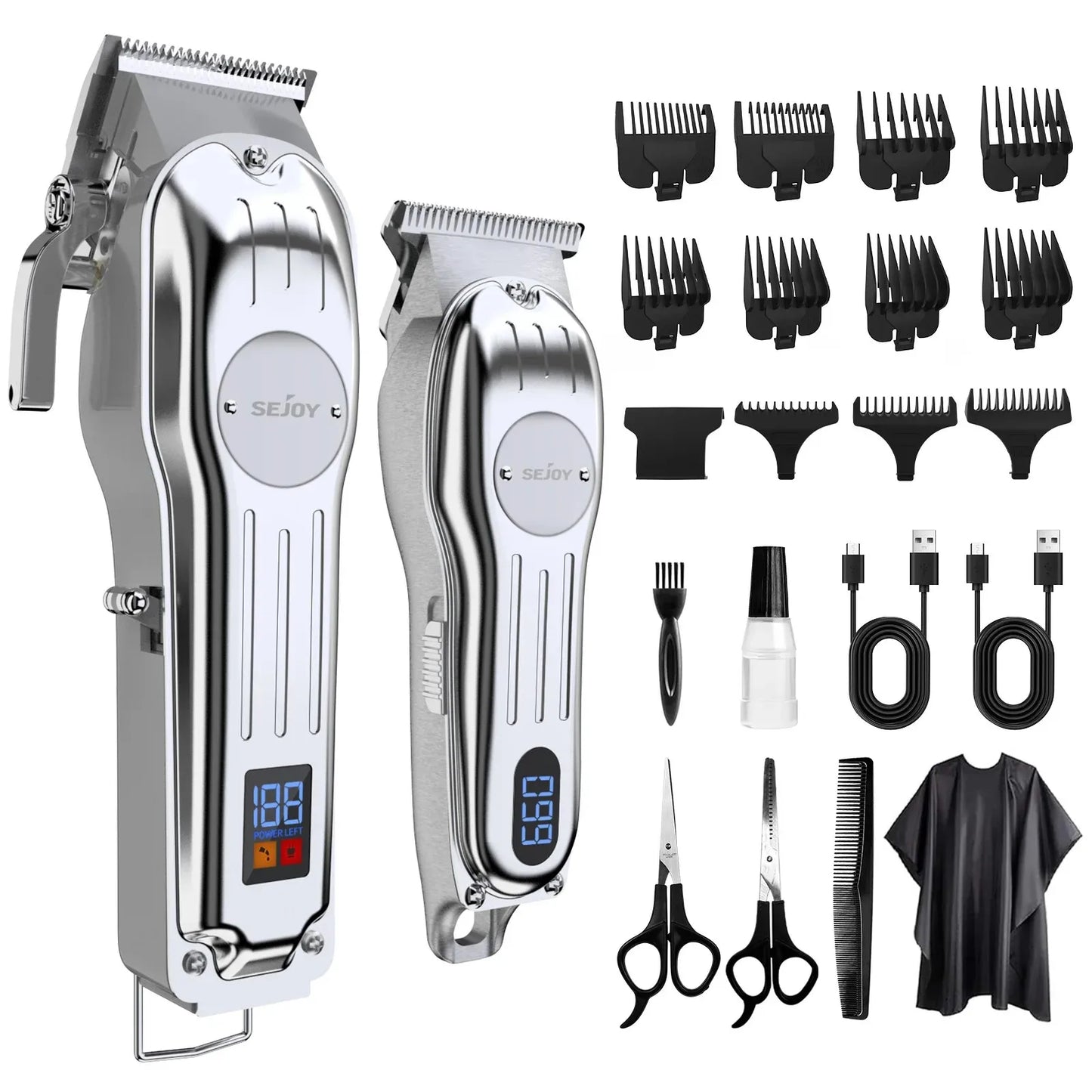 Sejoy Professional Hair Clipper Set Cordless Rechargeable For Men Barber