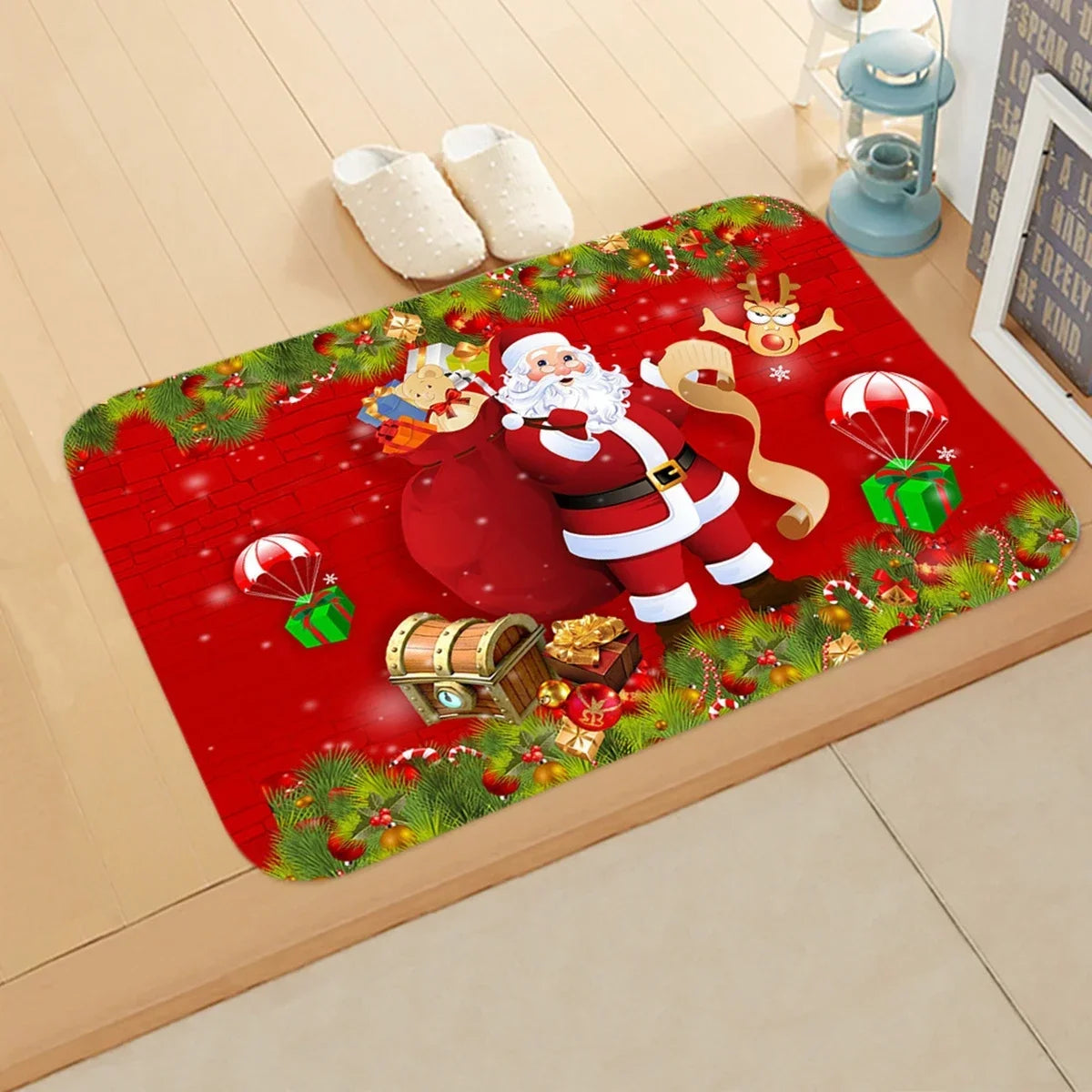 Christmas Door Mat Santa Claus Outdoor Decor For Home Merry Christmas 2025 Xmas