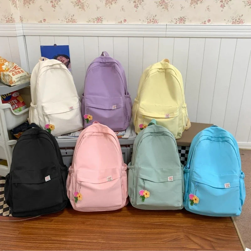 Waterproof Nylon Women Travel Backpacks School Teens