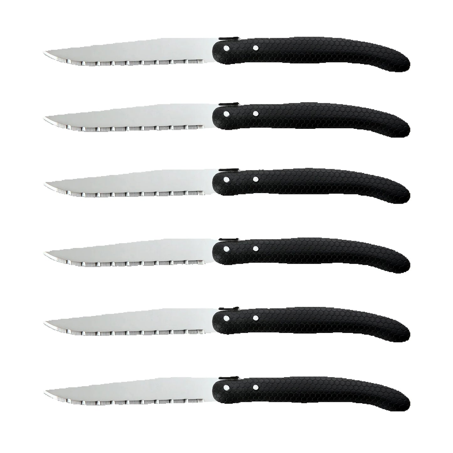 KitchenTrend 6 Piece Knife Set VG10 Core Includes Steak Knives Fruit Peeler