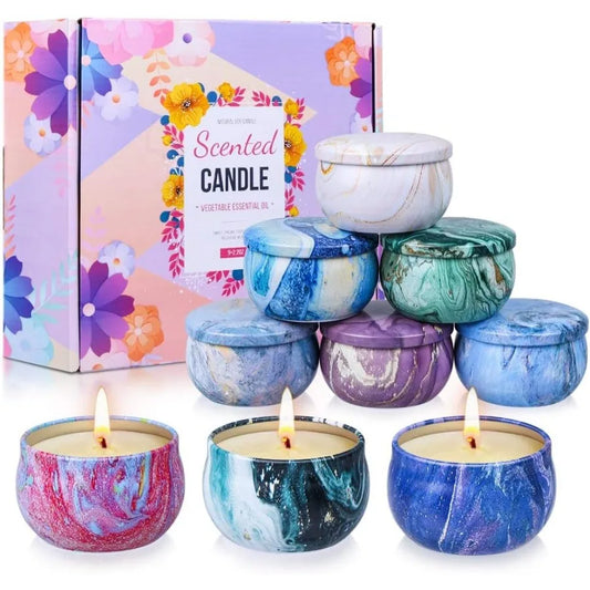 Scented Candles Gift Set For Women 9 Pack Soy Wax With Essential Oils Lavender