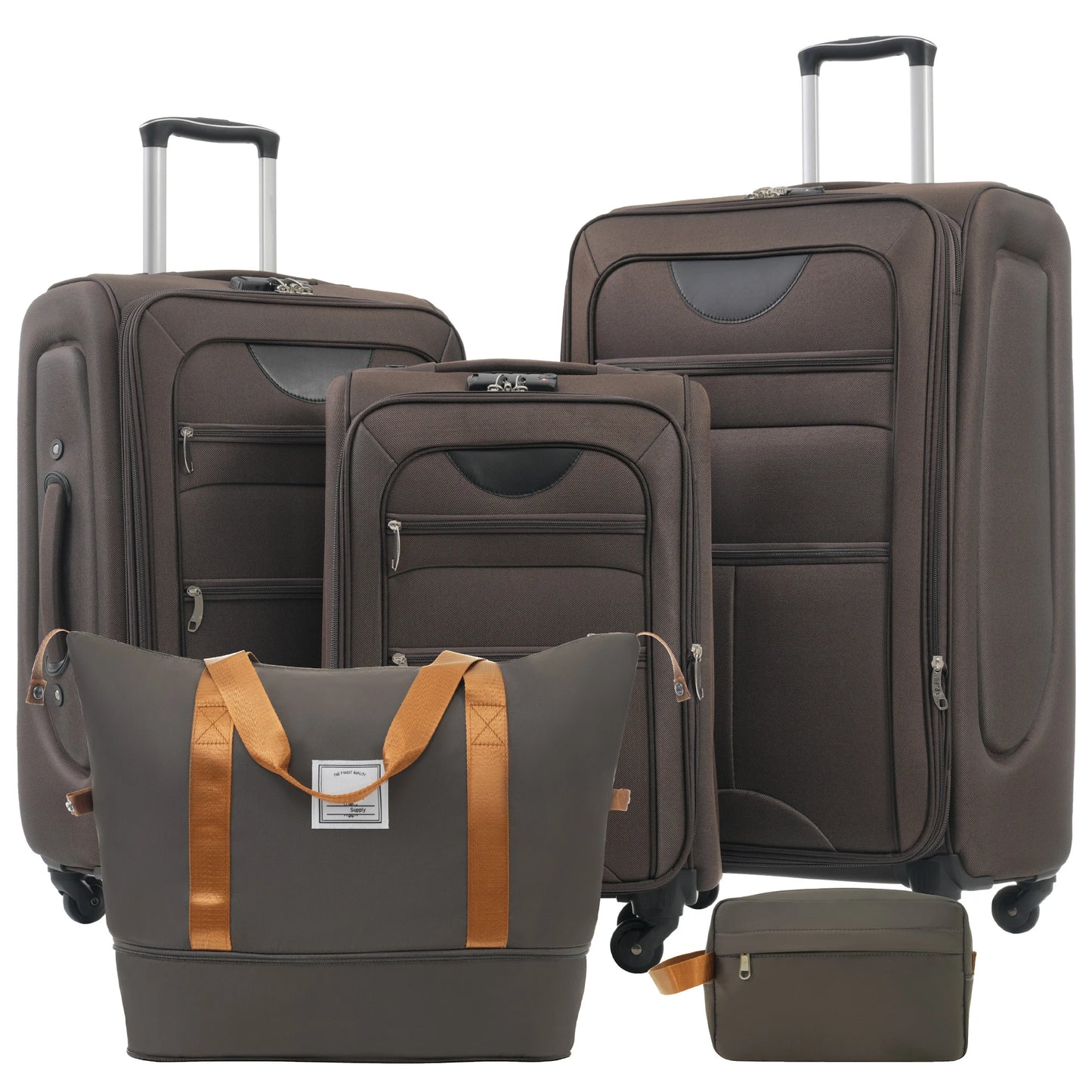 Softside Luggage Set 5 Piece Expandable Spinner Lightweight