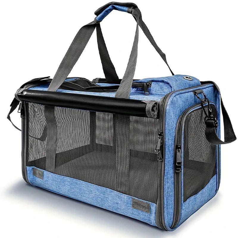 Breathable All Round Pet Carrier Bag For Cats And Dogs Portable Airline Approved