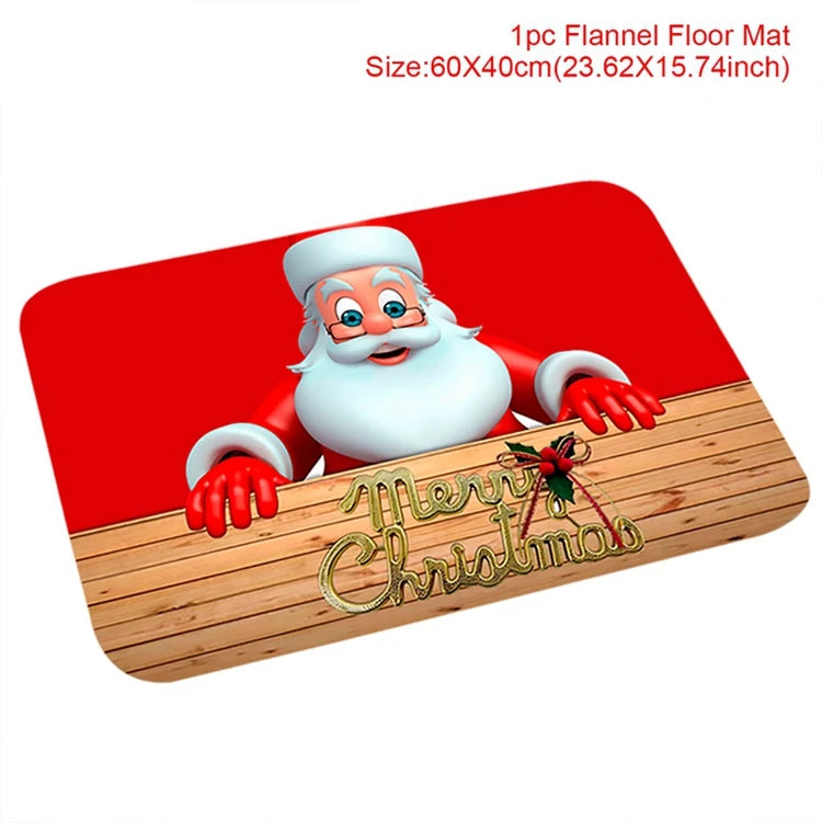 Christmas Door Mat Santa Claus Outdoor Decor For Home Merry Christmas 2025 Xmas
