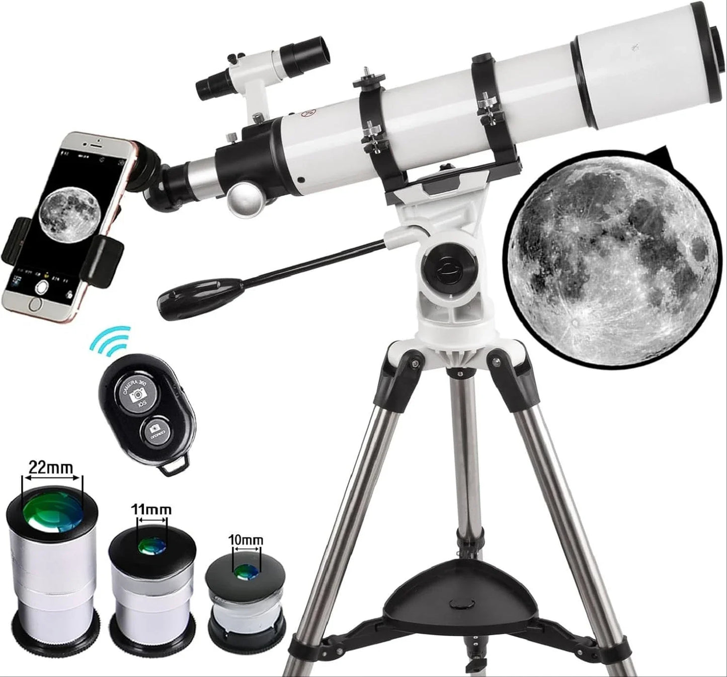 AZ 600x90mm Astronomical Refractor Telescope for Adults With German Technology Scope