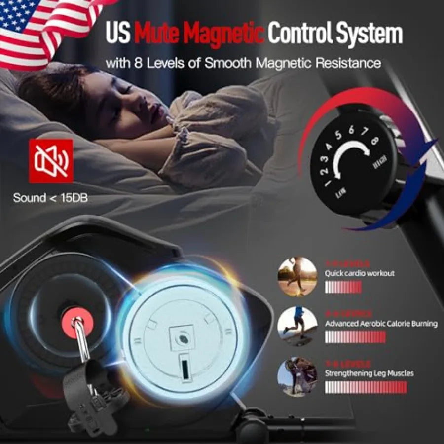 Recumbent Exercise Bike With 400Lbs Weight Capacity Magnetic Resistance System