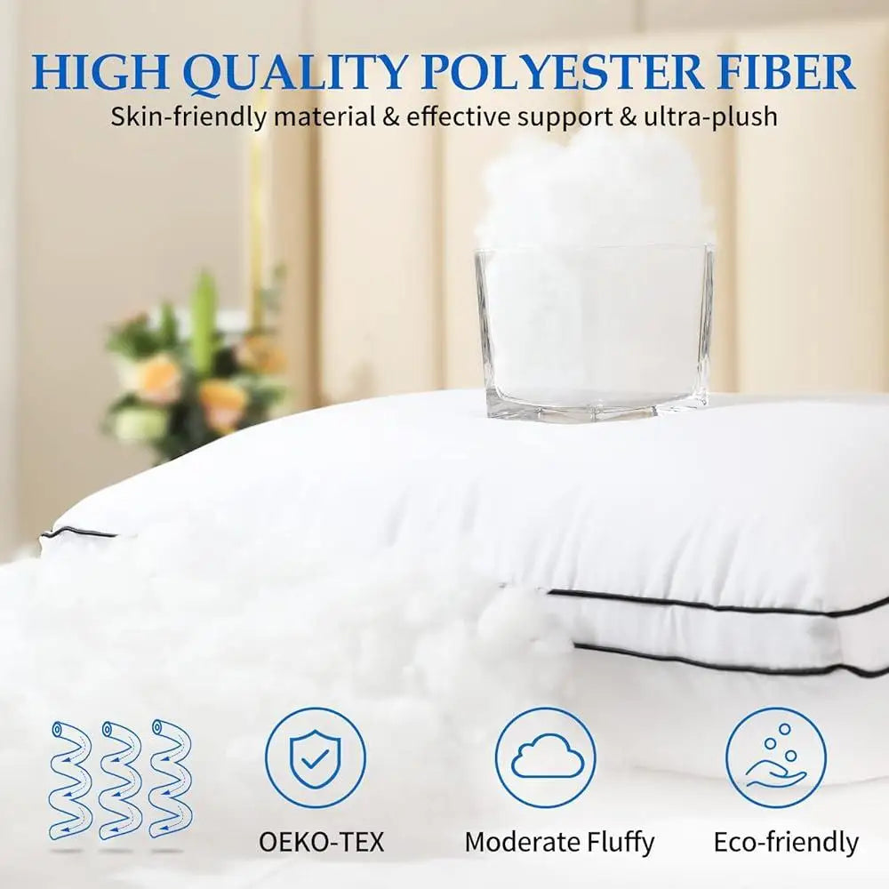 King Size Pillow Set of 2 Down Alternative Hotel Pillows