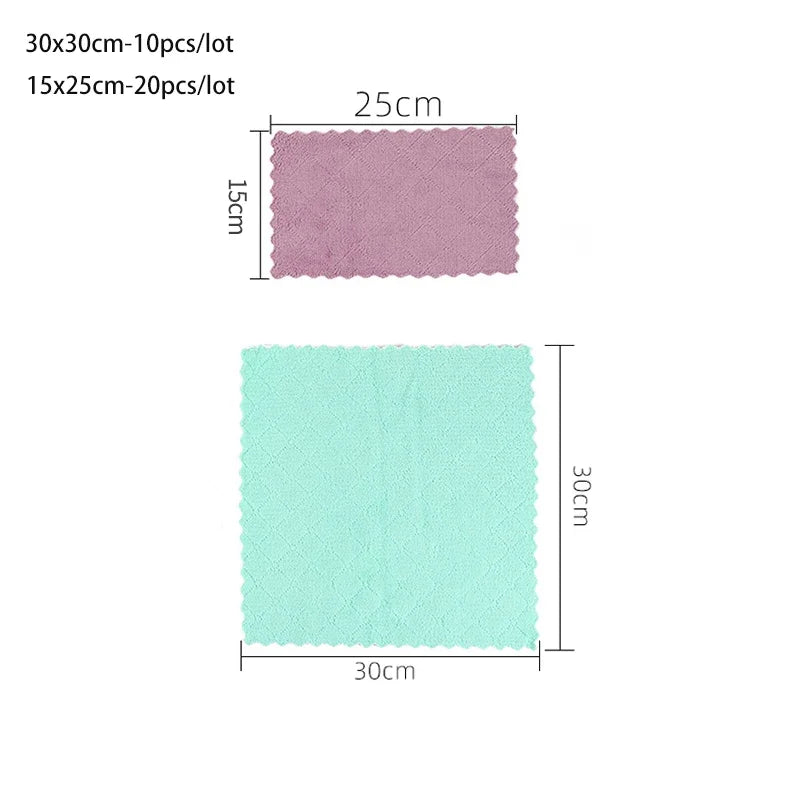 Microfiber Dishwashing Cloths For Kitchen Cleaning Absorbent Nonstick