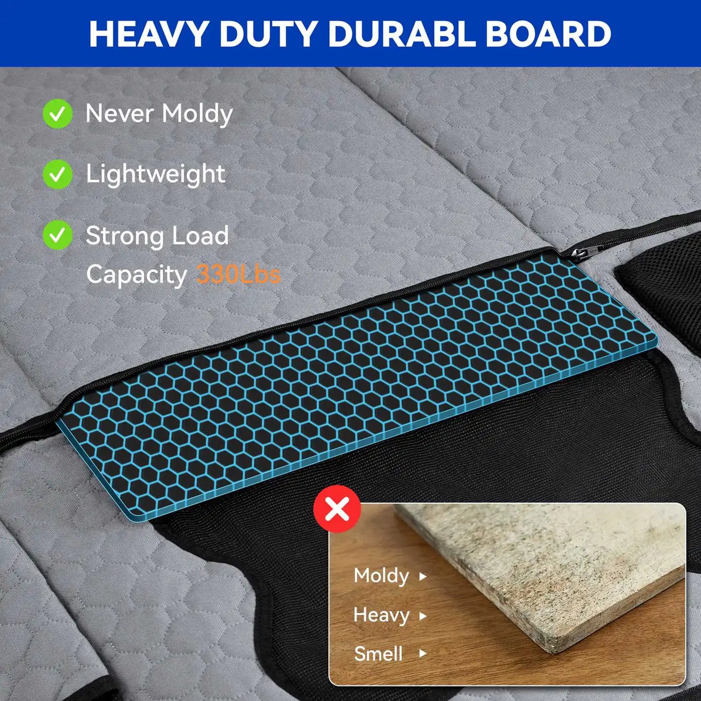 Gray Bone Shaped Dog Car Seat Cover 60 x 30 Inches Universal Fit For Cars SUVs Protects Seats