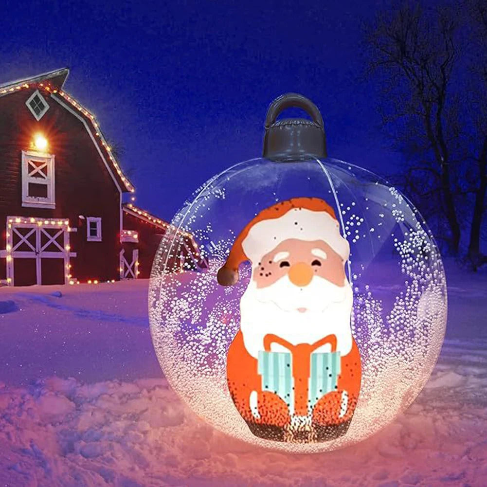 Giant Outdoor 60cm Light Up PVC Inflatable Christmas Ball With Remote Control