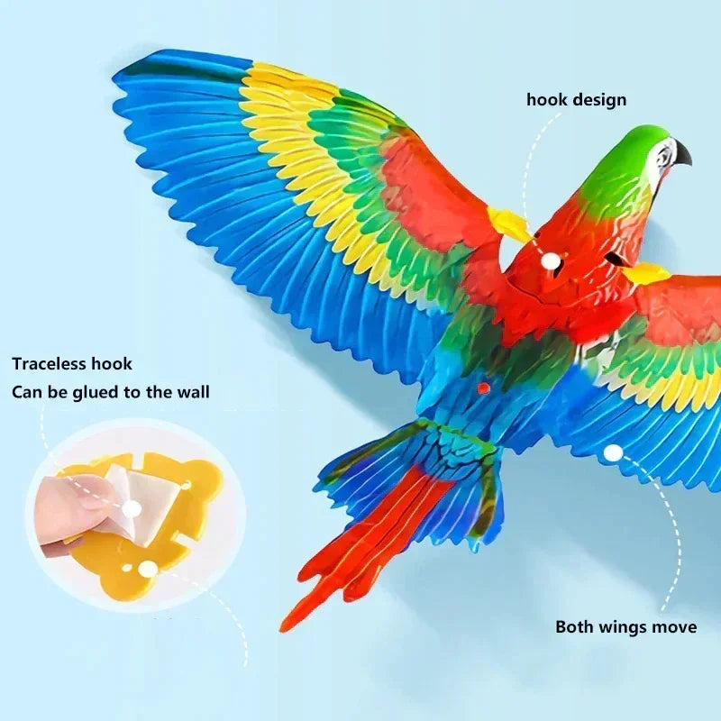 Interactive Electric Bird Cat Toys Hanging Flying Bird Teaser Scratch Rope Toy