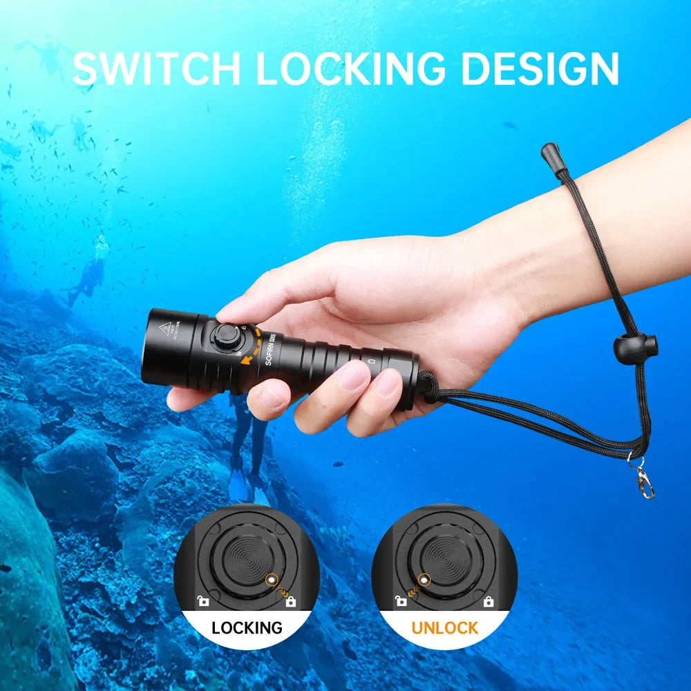 Sofirn SD06 3200lm Diving Flashlight Underwater Torch 21700