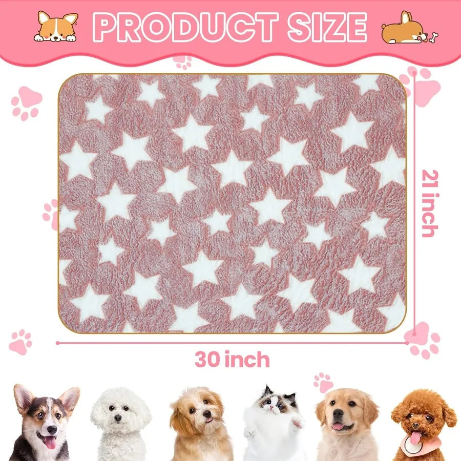 3 Pcs Dog Blanket Calming Super Soft Sleep Mat Washable Small Medium Large Dogs