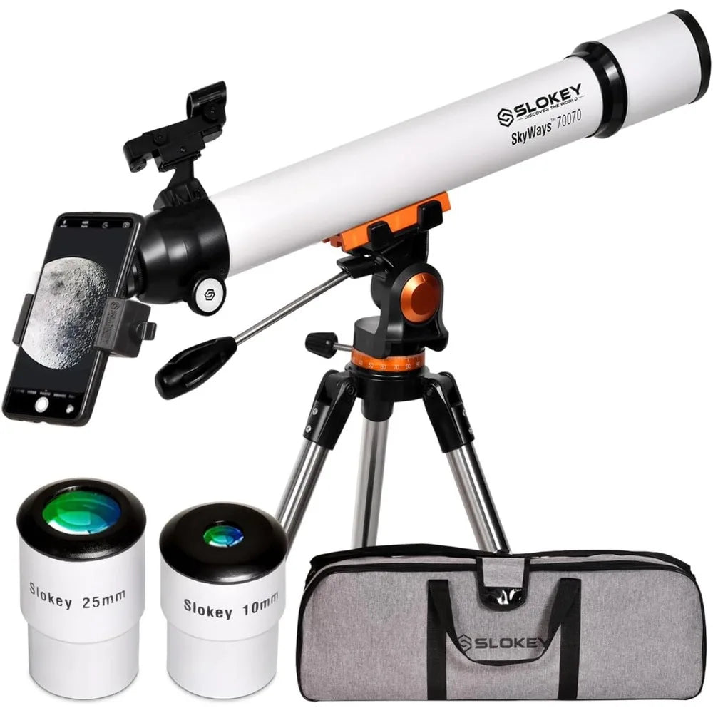 SkyWays 70070 Telescope 70mm Aperture 10x Magnification For Astronomy And Stargazing