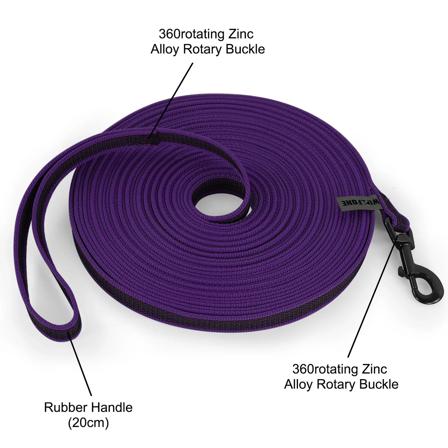 Dual Color Dog Leash 10m Easy To Use Training Durable Latex Silk