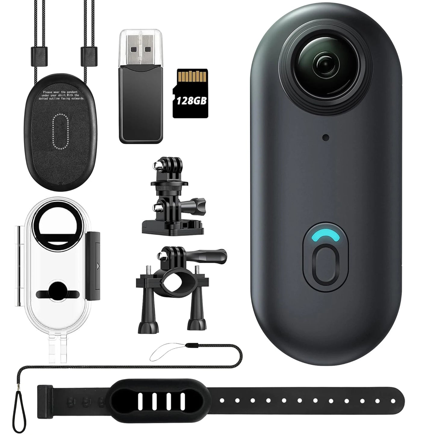 4K 128GB Waterproof 30 Meters Deep Small Mini Magnetic POV Camera Vlog Sport Body Cam for  Action Sport DV