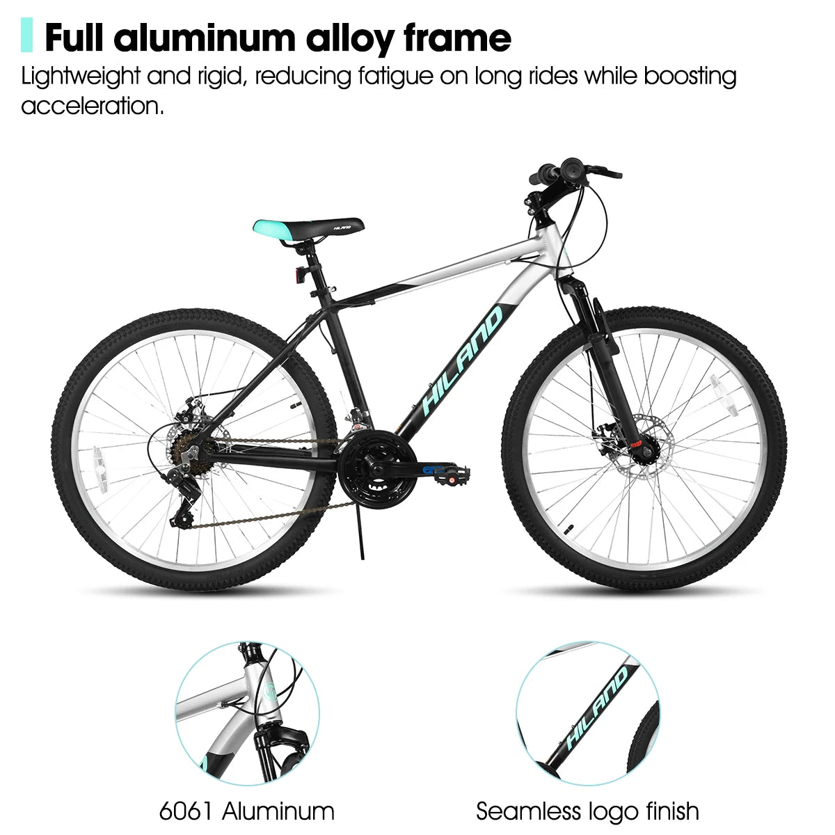 HILAND Aluminum Mountain Bike Front And Rear Disc Brakes
