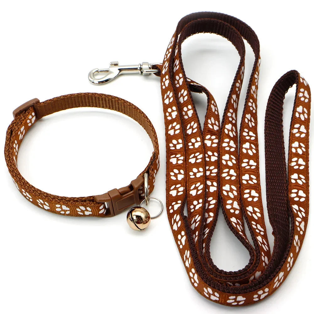 Dog And Cat Print Leash Adjustable Outdoor Walking For Small Breeds Chihuahua