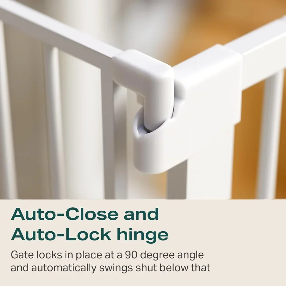 Pressure Mounted Baby Gate Stairs Durable Metal Self Closing Safety Gate Indoor Dog Gate Easy Install Toddler Pet Protection