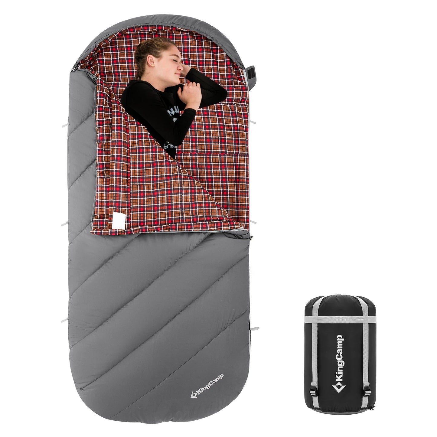 KingCamp Waterproof Flannel Sleeping Bag For Adults XL