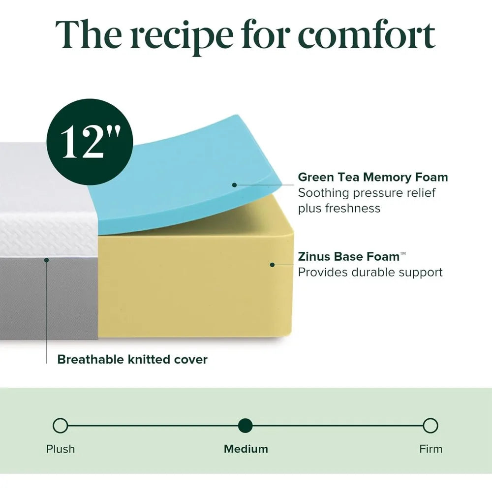 8 Inch Twin Memory Foam Mattress Fiberglass Free Breathable