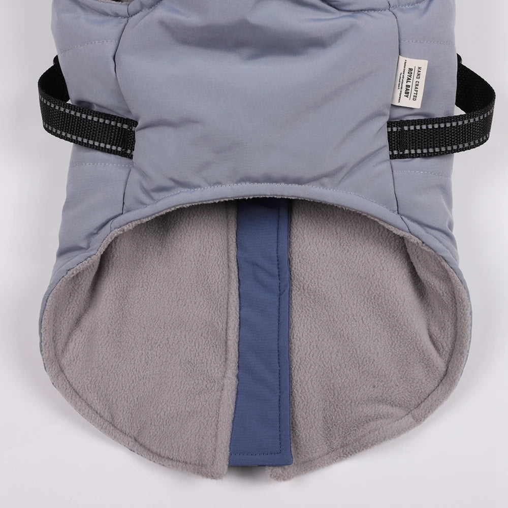 Winter Dog Jacket With Harness Waterproof Coat For Labrador French Bulldog