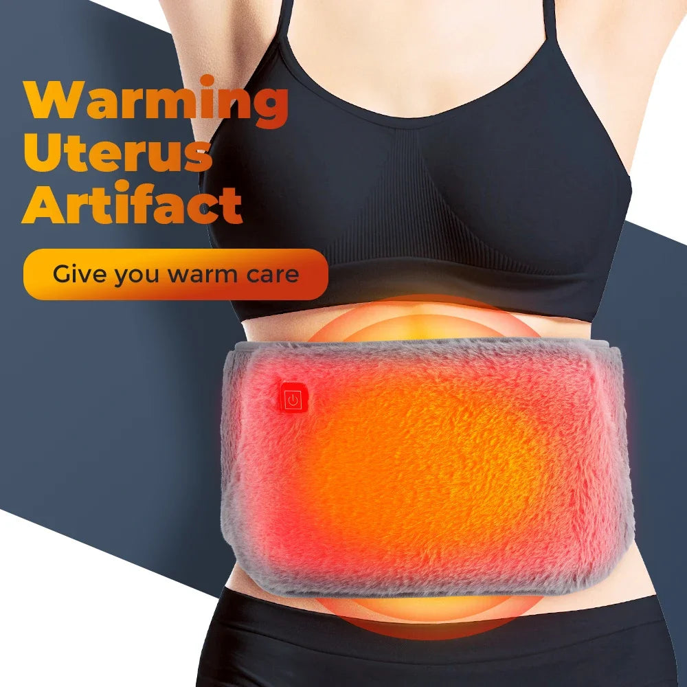 US Stock Cold Proof Uterus Warming Belt Heated Waist Warmer Graphene Heating