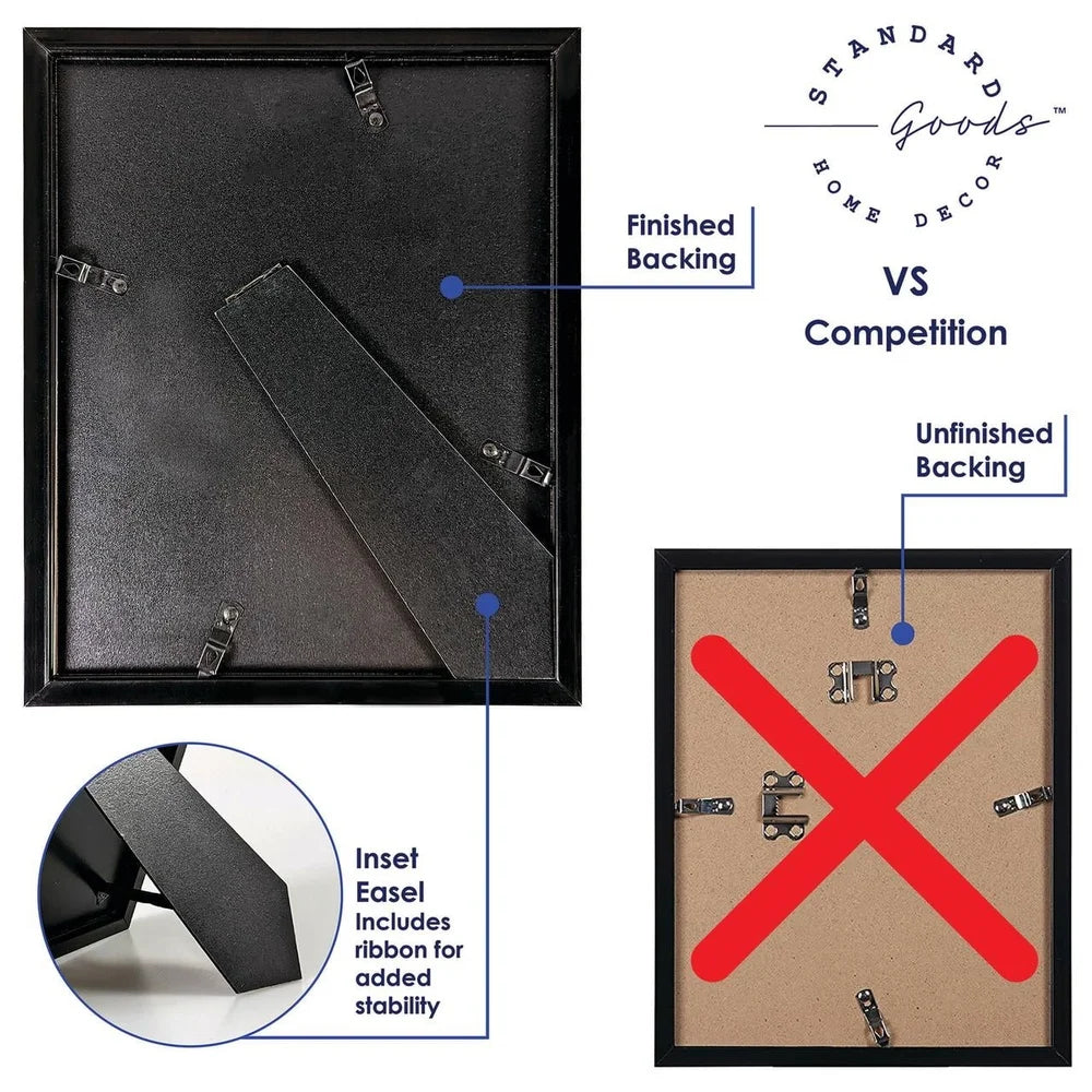 8x10 Matted To 5x7 Frame 5 Pack Black Thermoplastic Frames