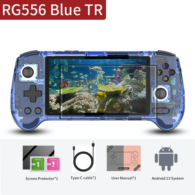Anbernic RG556 Retro Handheld Console 5.48 Inch AMOLED Screen WiFi Android